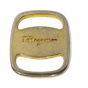 Authentic Salvatore Ferragamo Gold Tone‎ Metal Replacement Small Logo Buckle